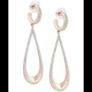 Guess new Pave lined Dangle Earrings